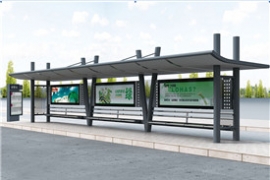 新型的候車亭加入了很多不同的元素